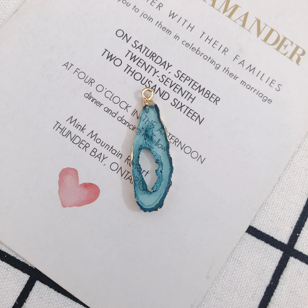 

Min order 20pcs/lot Imitation ore resin decoration geometry Irregular water drop shape floating locket charms diy jewelry making