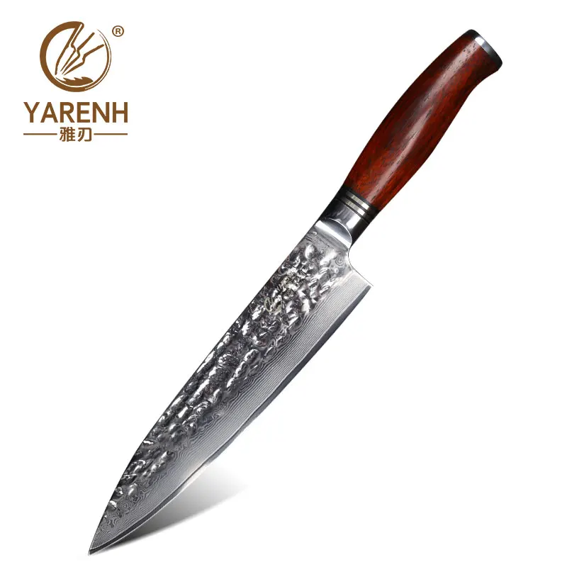 Yarenh ножи кухонные 8 дюймов- нож дамаск из японский 73 слой vg10 дамасская сталь- кованный нож острый- ножи для кухни