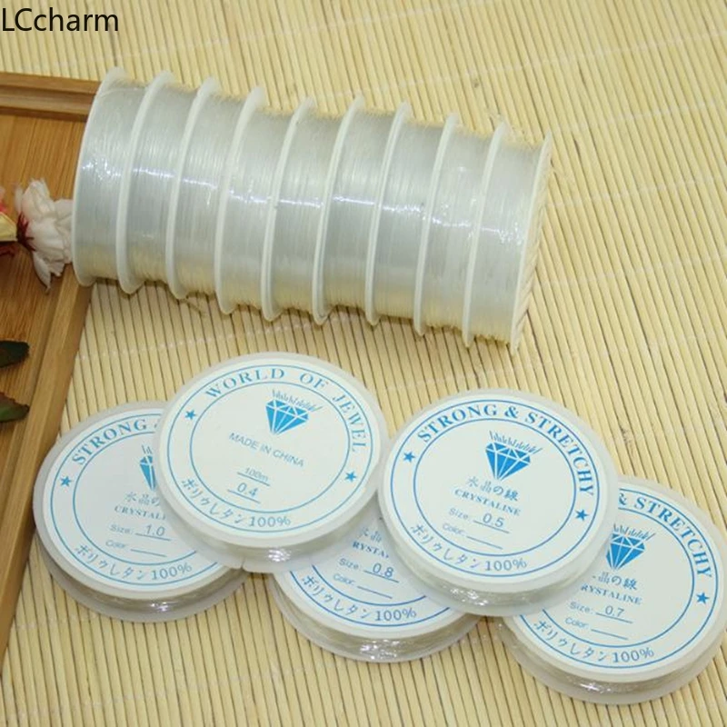 0 4-1 мм смешанные размеры прозрачные нейлоновые бисероплетенные шнуры эластичные