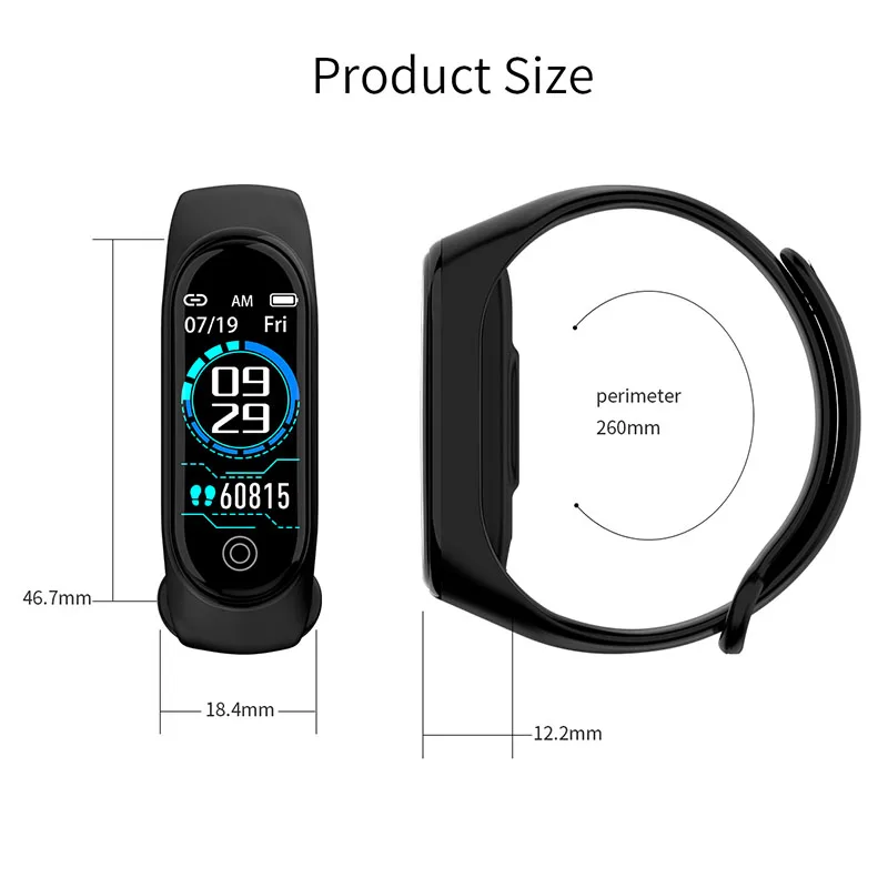 

Smart Fitness Bracelet Tracker Watches Pedometer Heart Rate Monitor Blood Pressure Sports Clock Watch Wristband Fitness Tracker