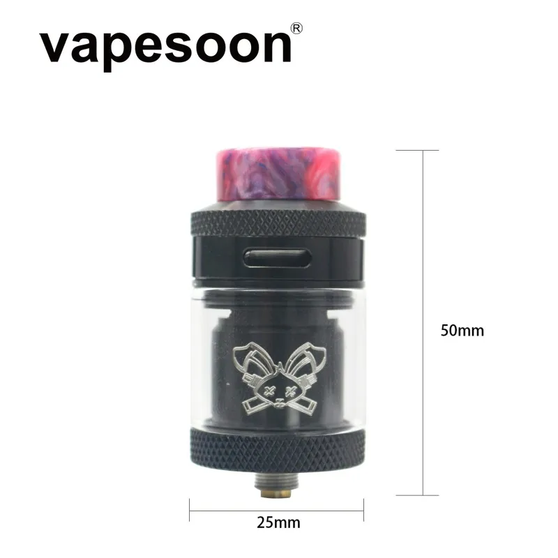 Новейший дизайн Vapesoon кролик 25 мм RTA 2 мл/4 5 мл распылитель с резиновый дрип тип