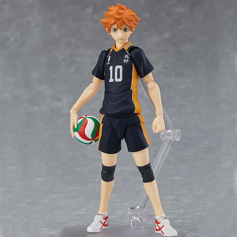 

Фигурки героев Аниме Haikyuu Shoyo Hinata, стоячая позиция, Сменное лицо, 13 см, Коллекционная модель из ПВХ, куклы, игрушки для подарка