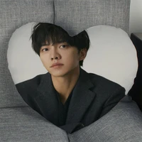 hot sale actor lee seung gi pillow case heart shaped zipper pillow cover satin soft no fade pillow cases home textile decorative