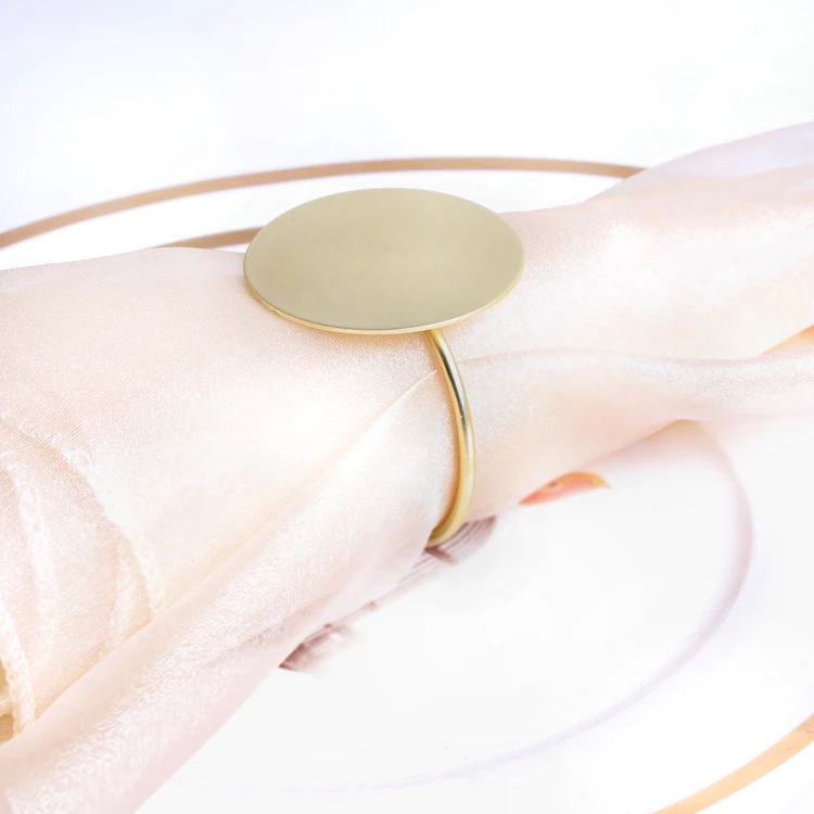 

10pcs Simple copper napkin buckle cloth ring Western food meal buckle meal ring cloth ring model room hotel napkin decoration