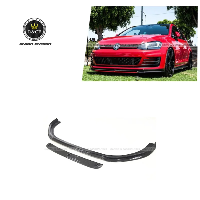 Передний сплиттер для губ GOLF MK7 GTI // 2 шт./компл. RZA стиль углеродное волокно