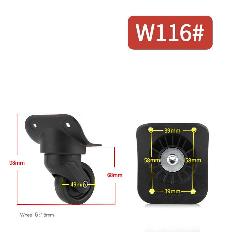 Suitcase Parts Wheel 360 Spinner Luggage Wheels Boarding Luggage Box Accessories for Suitcase Luggage Password Rolling Wheels