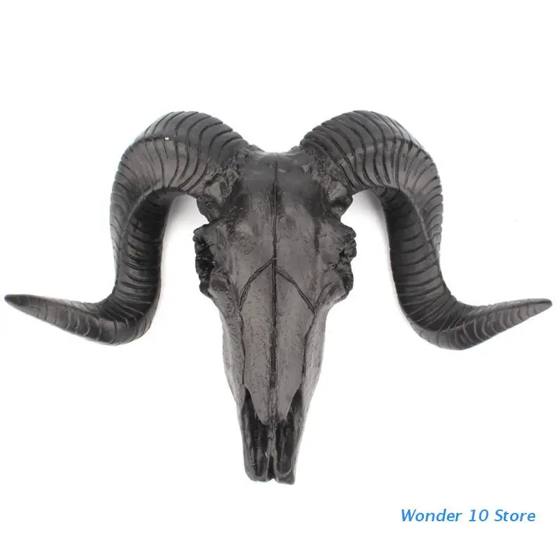 

Персонализированный настенный черный череп Shofar, Настенный декор, наружный Мужской трофей, статуя для охотников, бар