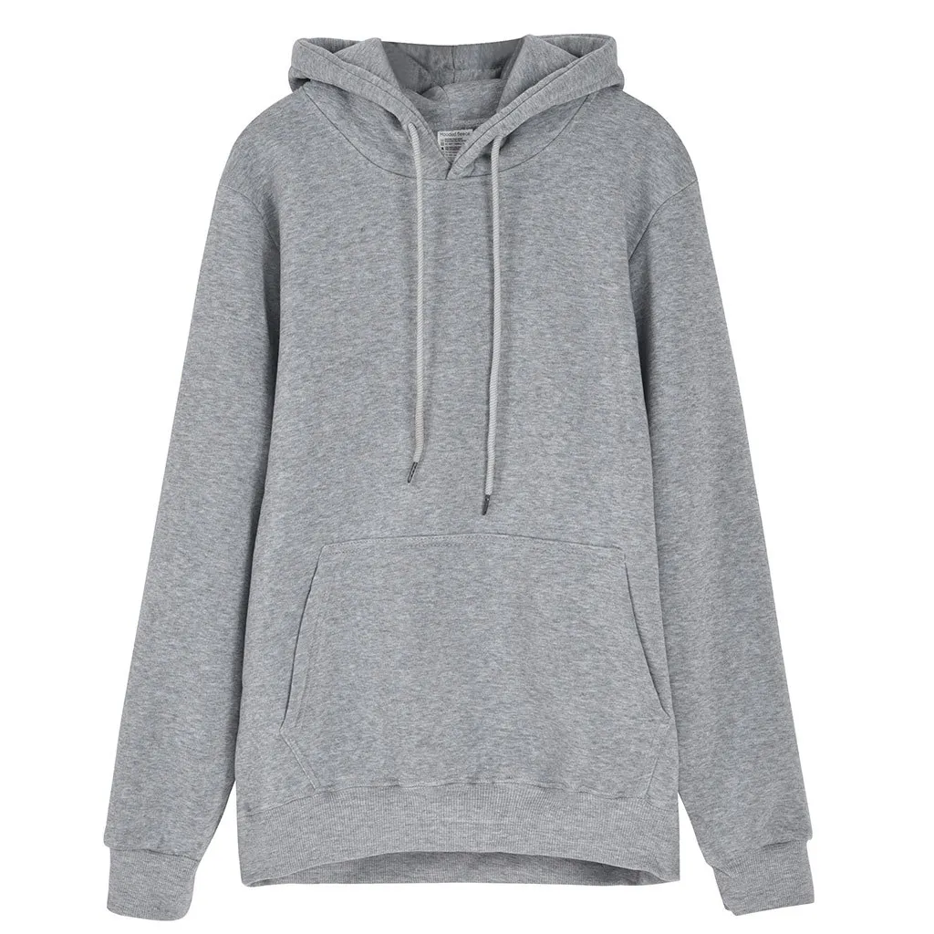 Одноцветная осенняя и зимняя женская Толстовка Повседневная с капюшоном |