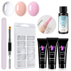 Акриловый строитель поли набор гелей для ногтей с УФ расширение кисточка для нанесения гель-лака обезжиривающее средство накладные ногти форма ногтей Маникюр нейл-арта