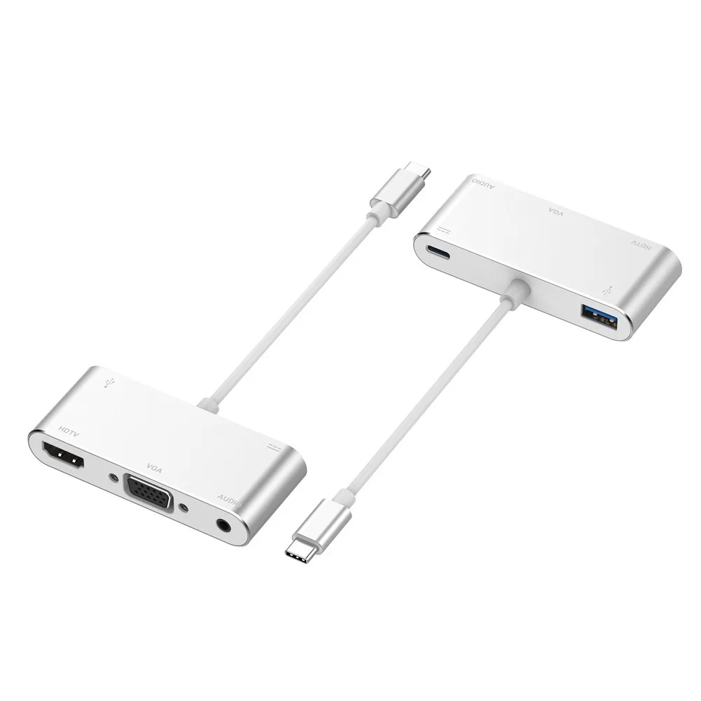 

USB-C Dock Hub Laptop Transfer Television TYPEC Turn HDMI VGA USB PD 3.5