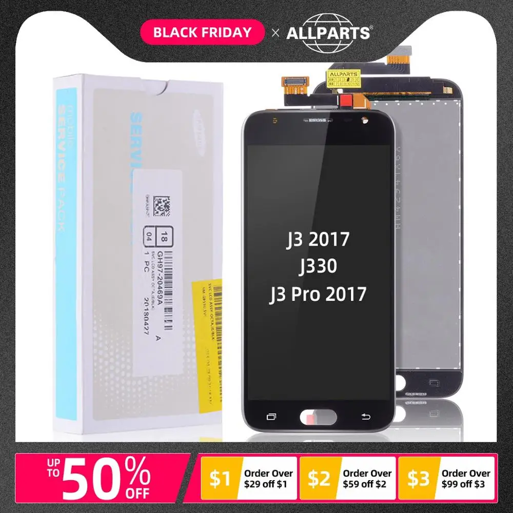 Дисплей для SAMSUNG Galaxy J3 J330F SM-J330F J330 LCD в сборе с тачскрином 5.0'' черный синий золотой