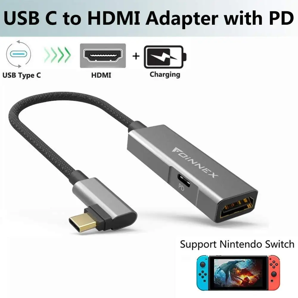 FOINNEX USB C HDMI адаптер для зарядки совместимый с Nintendo Switch HDMI Dock для Samsung Dex S10/S9/S8 Plus