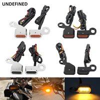 motorcycle led turn signal front handlebar control indicator mini light blinker lamp for harley sportster xl dyna fatbob softail