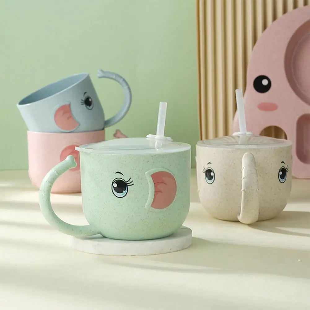 Baby Feeding Drinkware Straw Cup Learning Cups Toddler Water Bottle Tableware For Training With Hand | Дом и сад
