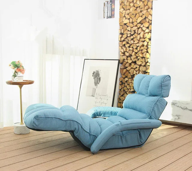 Blue Color Современный Пол раскладное кресло регулируемое кресло мебель для гостиной в японском стиле Спальное кресло кресла-шезлонги - Цвет: Blue Color
