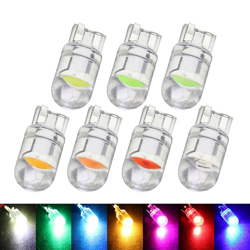 

10PCS New T10 W5W WY5W 168 501 192 2825 COB LED Car Wedge Parking Light Side Door Bulb Instrument Lamp Auto License Plate Lights