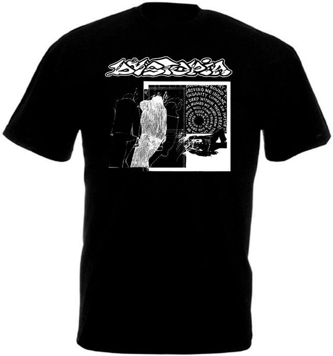 

Dystopia Sleep V8 Tops Tee T Shirt Black Hardcore Punk All Sizes S-5XL Casual Plus Size T-Shirt