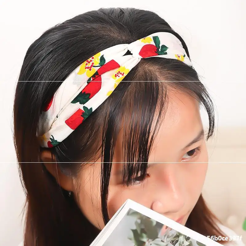 

Fashion Women Girls Summer Bohemian Hair Bands Print Headbands Vintage Cross Turban Bandage Bandanas HairBands Hair Accessories