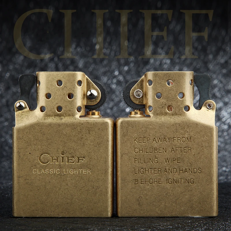 

Original Chief Copper Oil Insert Kerosene Lighter Replace Brass White Steel Inner Core Smoking Accessories