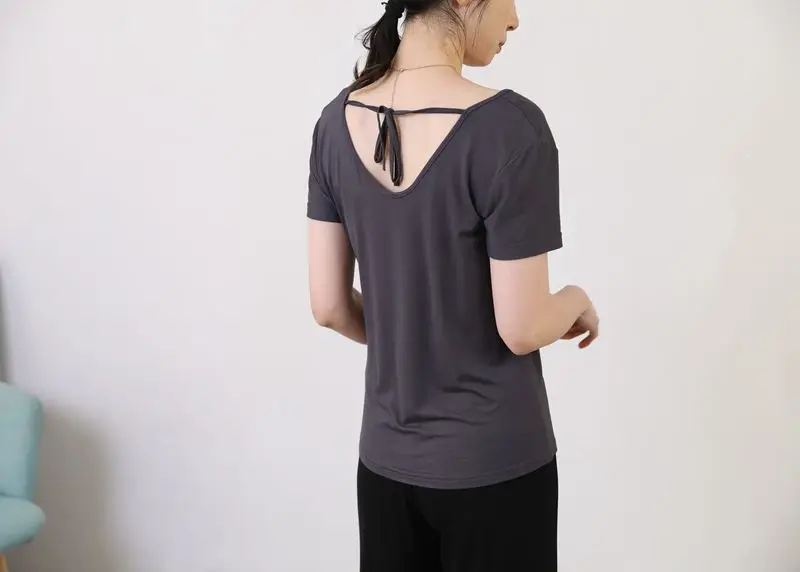 Summer New Modal V-neck Backless Pajamas Women's Wide Leg Pants Large Short Sleeve Home Suit Lady Sleepwear Female Nightwear