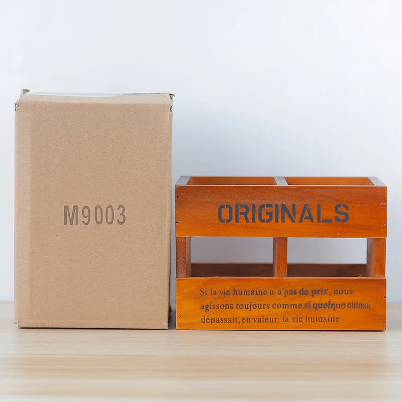 Прямая продажа с фабрики продуктовый Настольный деревянный ящик для хранения