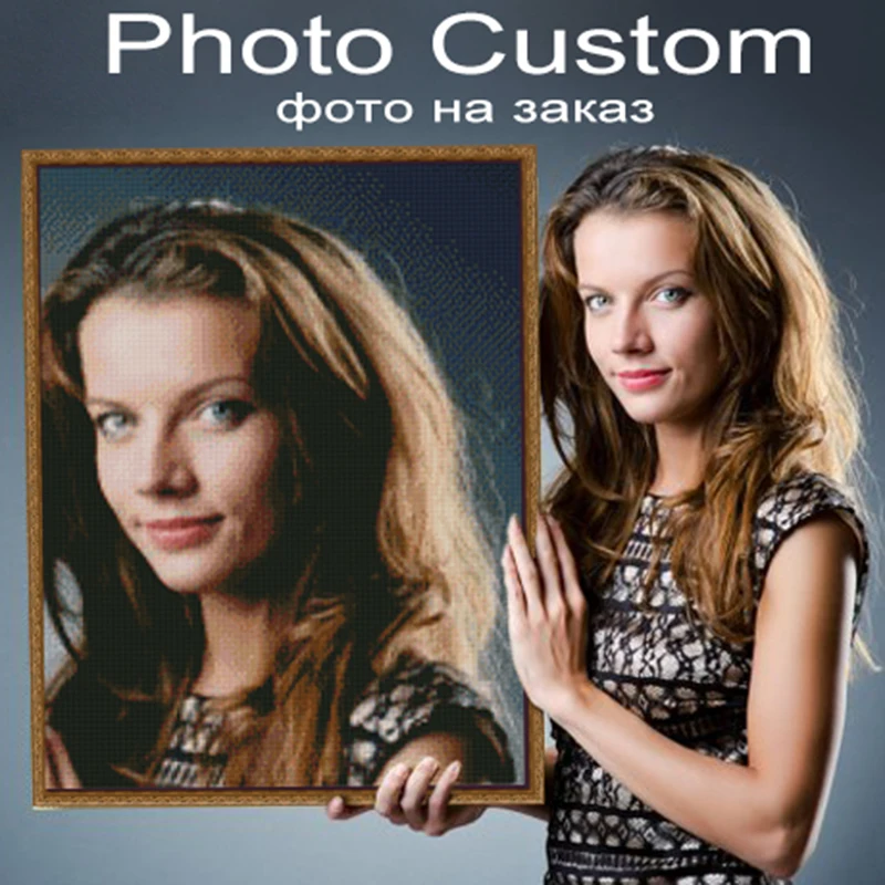 

Набор для алмазной живописи 5D «сделай сам», Набор для вышивки крестиком, фото на заказ, ручная работа, индивидуальные подарки