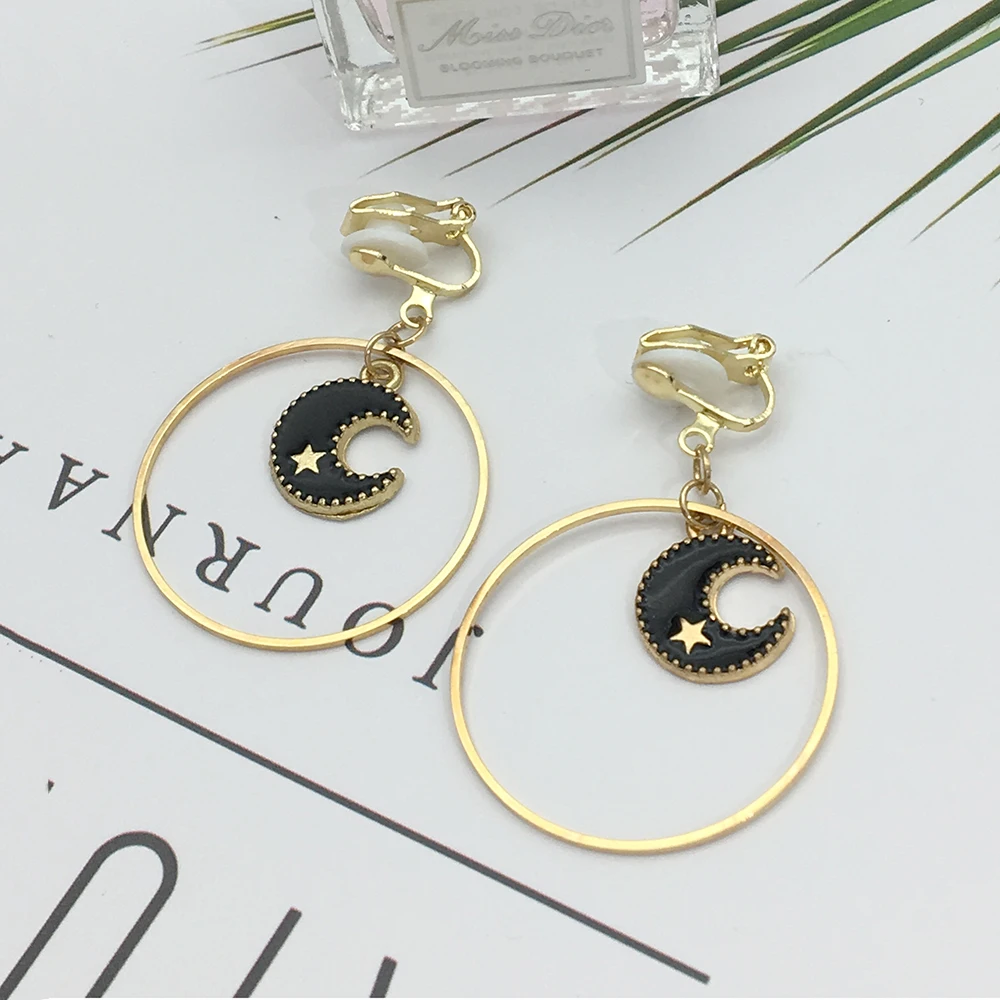 Earrings for Women Temperament Korean Simple Wild Dangle Personality Water Drop Clip on Parties Jewellery | Украшения и