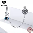 Подвески в виде животных, бисер, искусственное серебро, волшебные бусины кролика, Подвески для изготовления браслетов, оригинальные серебряные ювелирные изделия 925 ECC1443