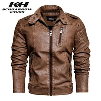 mens leather jacket mens motorcycle leather jacket bomber jacket jaqueta de couro masculina casual warm leather coat male 4xl