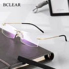 BCLEAR, модная оправа для очков без оправы, титановые очки с памятью, рецептурные ультралегкие гибкие оправы, высокое качество, Новинка