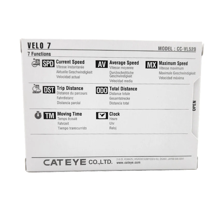 cateye velo 7 bike computer cc vl520 cycling bicycle computer vl520 mount waterproof wired speedometer different garminbryton free global shipping