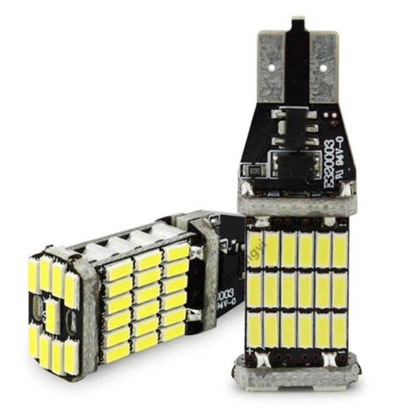 

2x T15 W16W 45 SMD 4014 LED Car Reverse Back Light Bulbs 6000K White