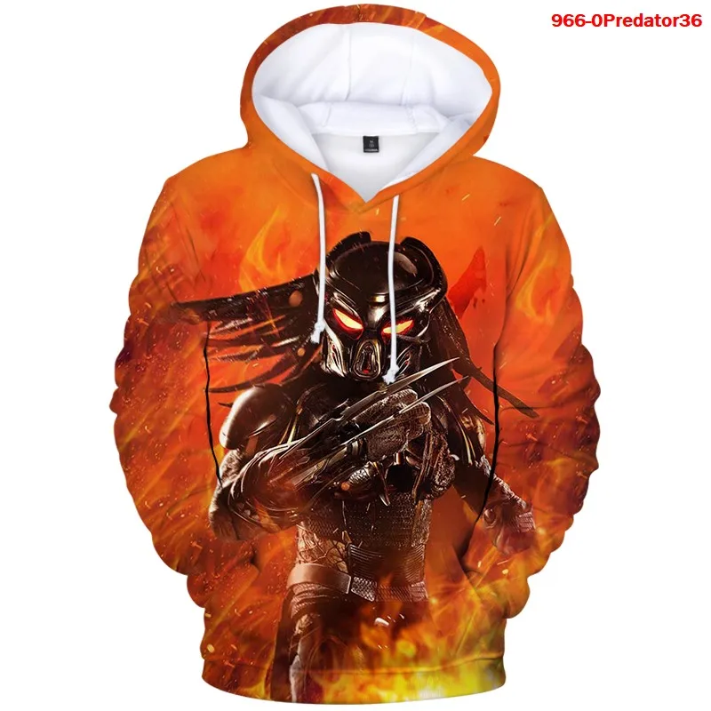 

2021 New Hoodies Horror Movies Predator 3d Print Men Autumn Winter Warm Hoodie Women Hip Pop Streetwear Predator Swearshirt
