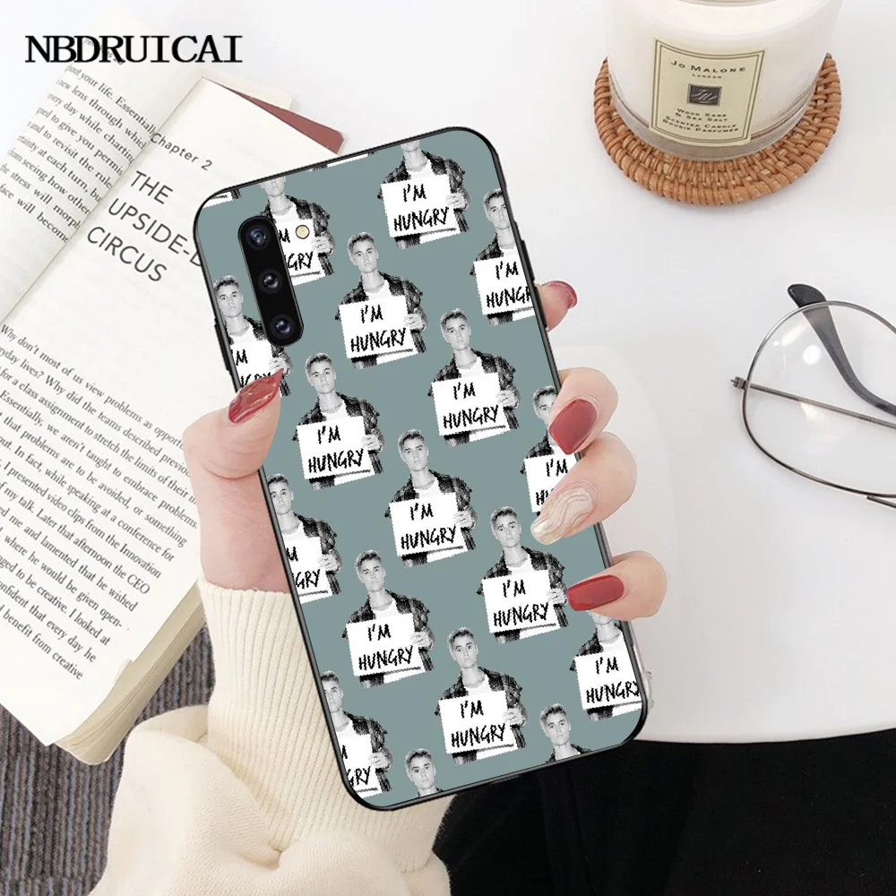 NBDRUICAI изменяет Джастин Бибер Чехол черный мягкий чехол для телефона Samsung Note 3 4 5 7 8 9