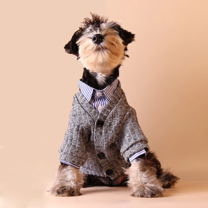 

Pet Knit Cardigan Dog Clothes French Bulldog Clothes Warm Winter Medium Small Dog Coat Chihuahua Can Wear Lined Dog Outfits