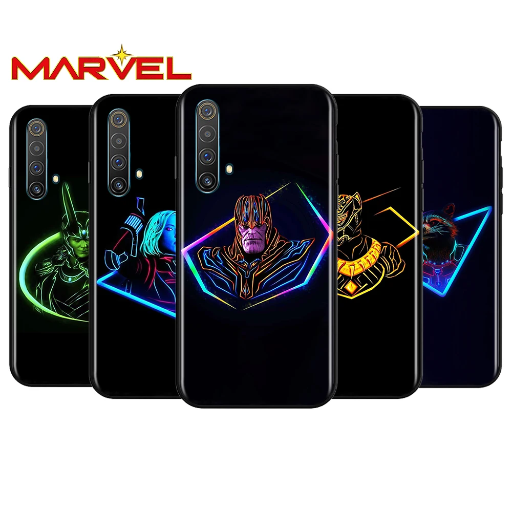 

Marvel hero color for OPPO Realme V15 X5 X3 X50 X7 X2 C17 C11 C3 C2 7 7i 6 6S 6i 5 3 2 Pro Soft Black Phone Case