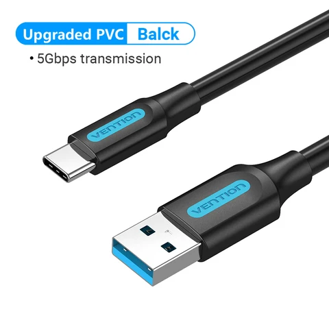 Кабель Vention USB Type C 3A для быстрой зарядки USB 3.0 для Samsung Galaxy S10 S9 Huawei P20 10 Pro Кабель для зарядки данных Type-C