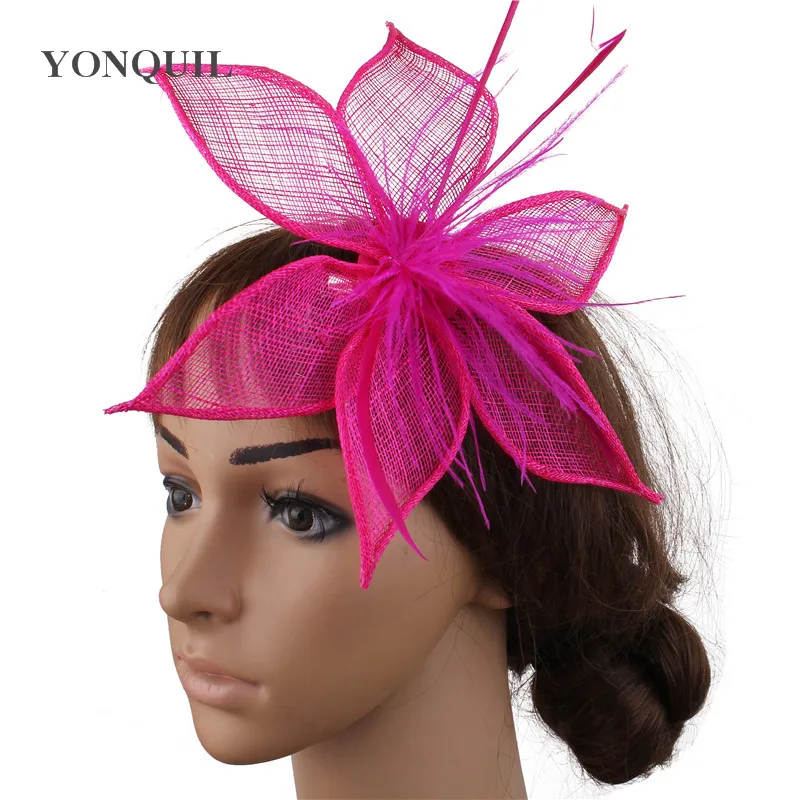 Женская вуалетка с перьями головной убор розового цвета для вечевечерние