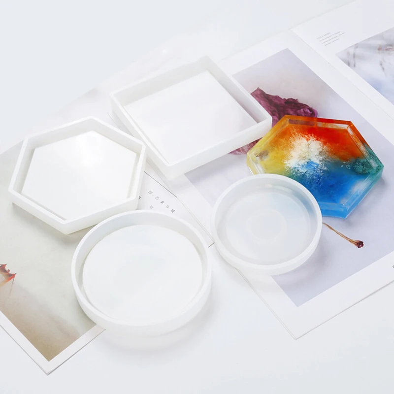 1pcs Coaster Resin Silicone Cup Mat Pad Mold Jewelry Making Epoxy Mould Tool Craft | Дом и сад