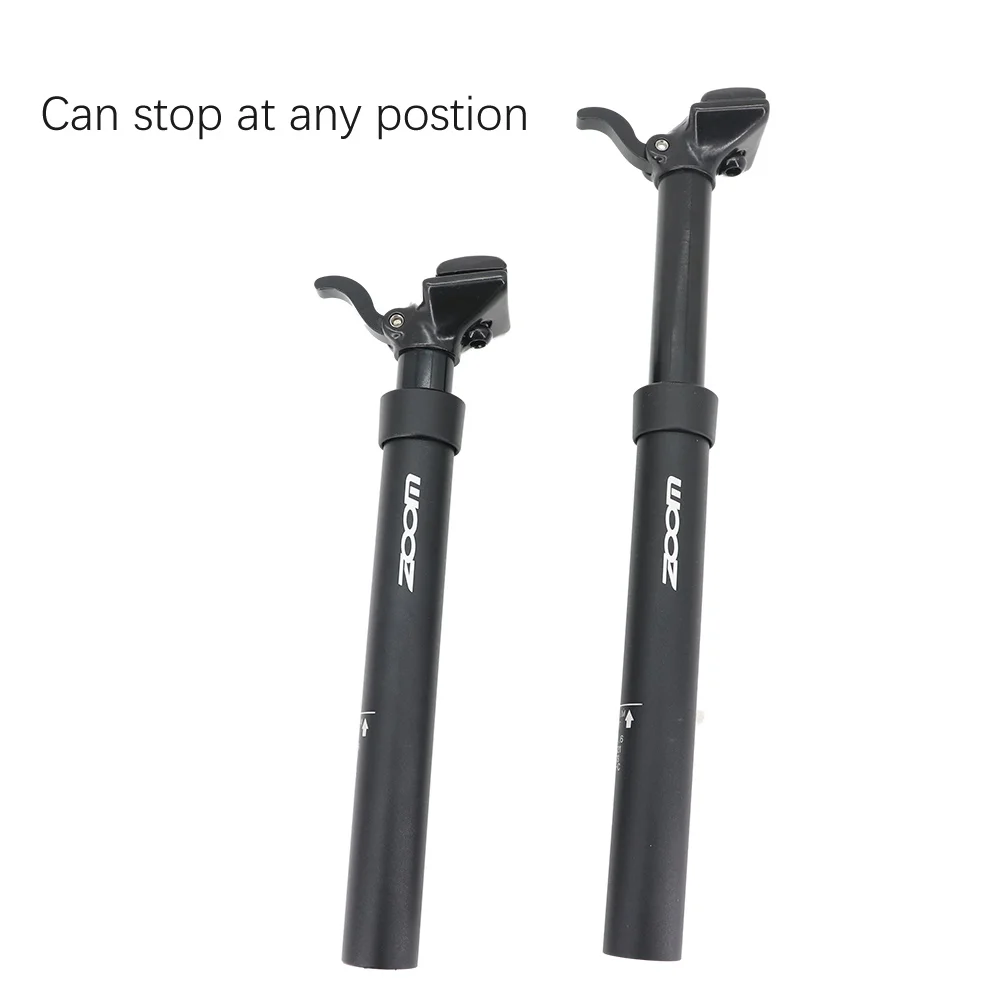Zoom Dropper Seatpost Height Adjustable Seat Post Bike Hydraulic 30.9mm 31.6mm Hand Control Bike Seatpost  MTB 100mm Travel