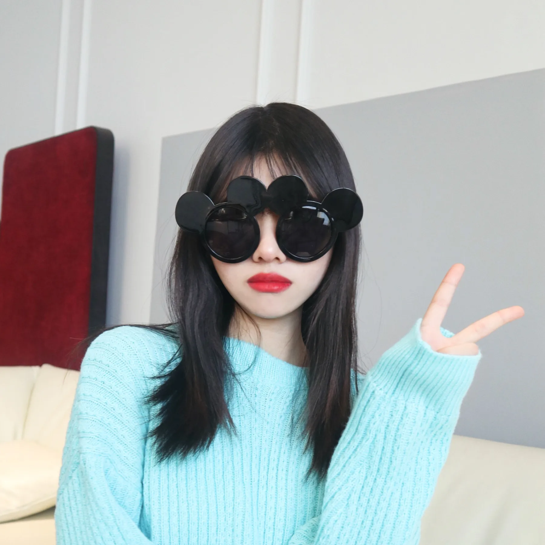 Женские солнцезащитные очки Disney мультяшный персонаж искусственные аксессуары