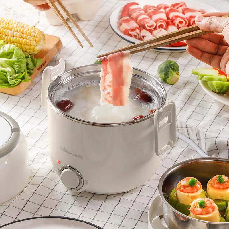 

220V 2L Electric Multi Cooker 600W 2 Gear Heating Box Stainless Steel Hot Pot Portable Rice Cooker