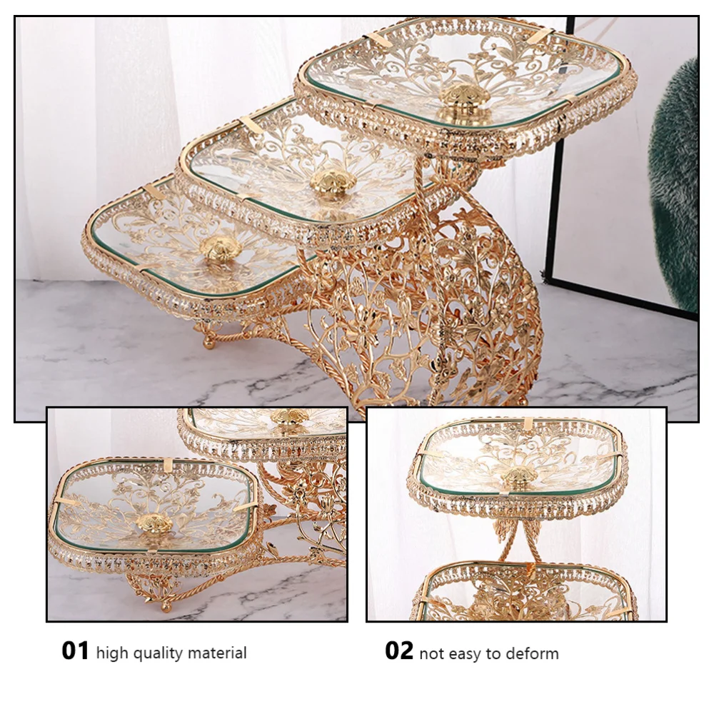 

1Pc Fashionable Fruit Plate Hotel Dessert Showing Stand Chic Dried Fruit Tray