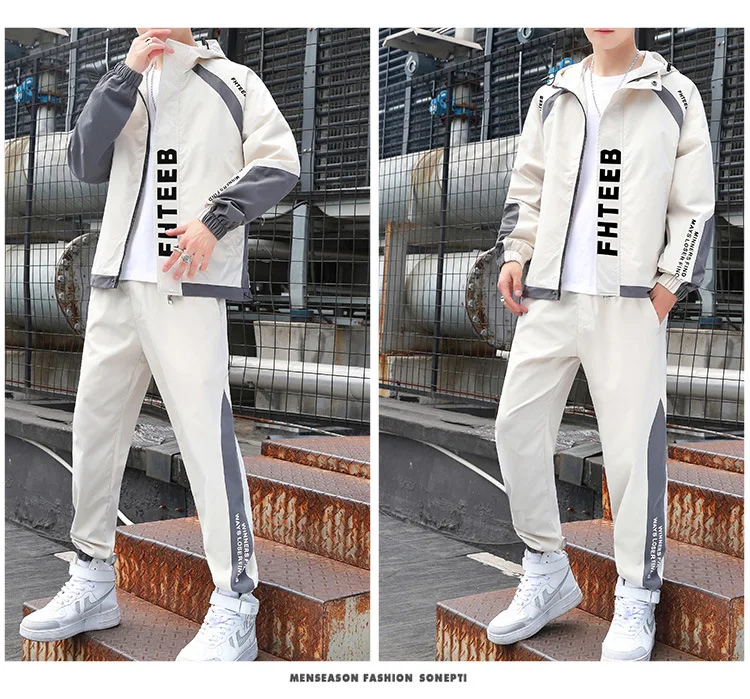 

Men's Coat 2021 Spring Autumn New Korean Version Of The Trend Of Hoodie Suit Teenagers Casual Jacket Suit Men