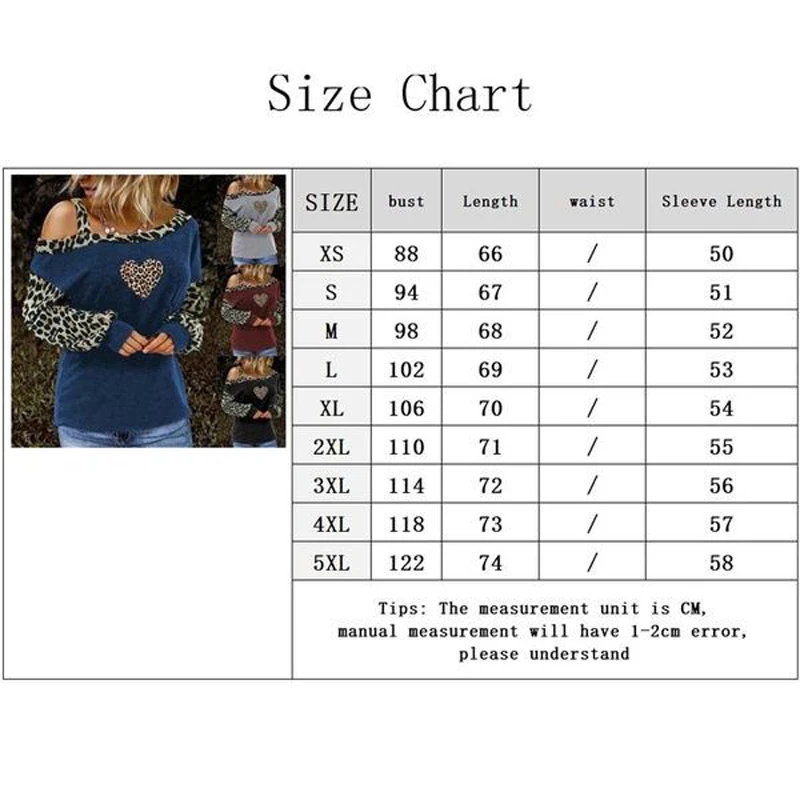 

Ladies Tops Spring Plus Size T Shirts Leopard Print Stitching Fashion T-shirt Long-sleeve Pullover Casual Vintage Harajuku Top