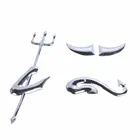 3D Автомобильные наклейки, металлический дьявол, Стайлинг автомобиля, искусственная наклейка, мотоциклетная наклейка, автомобильные аксессуары