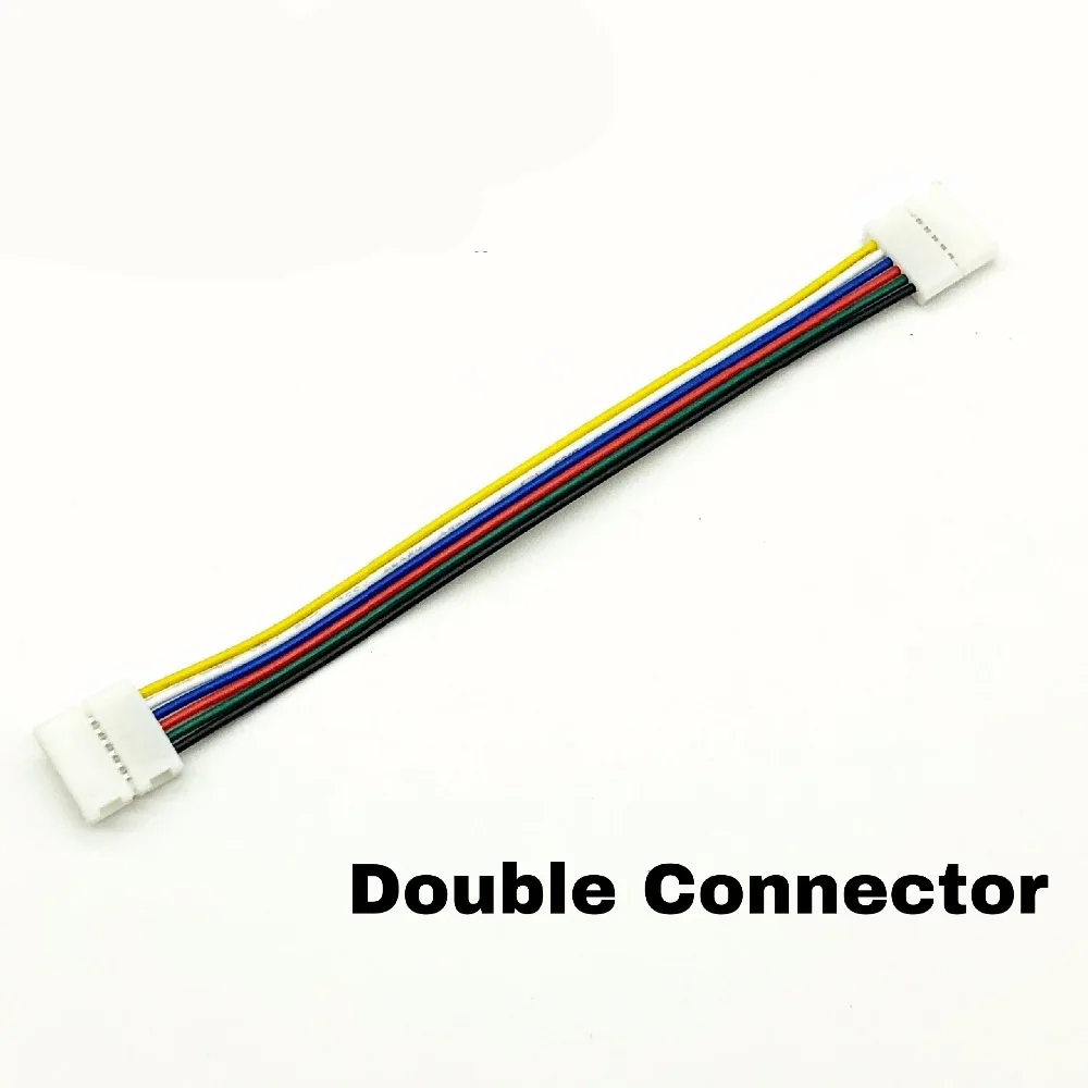 5 шт./лот 12 мм 6PIN 6 Pin RGB + CCT L Форма или T без пайки легко разъем для RGBCCT RGBCW)