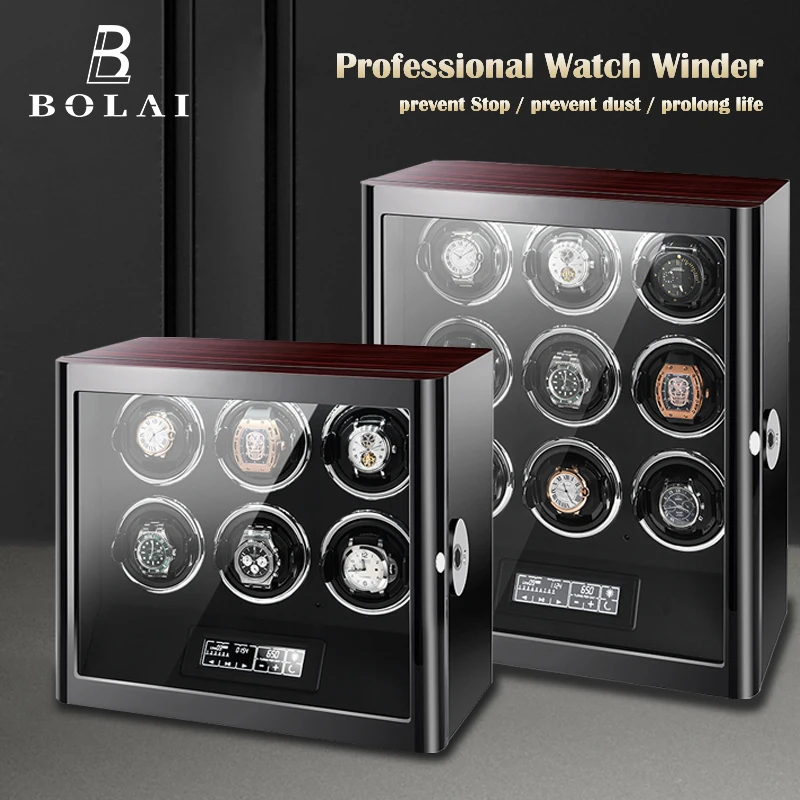 Роскошный Деревянный футляр для часов автоматический намотки сейф с мотором Mabuchi