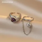 2021 неоготическое роскошное кольцо из циркония в форме сердца для женщин, изысканное ощущение необычных ювелирных аксессуаров