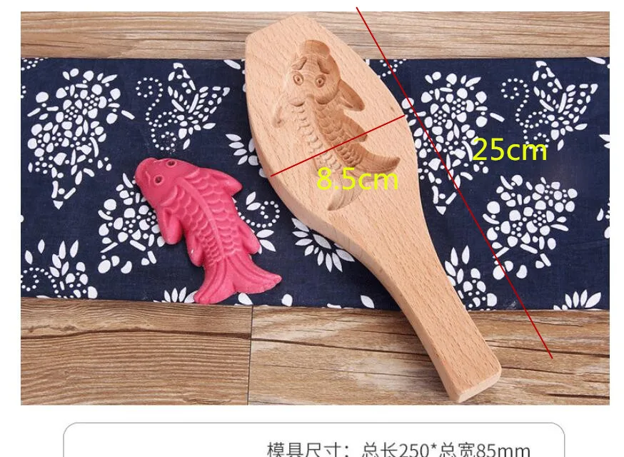 1 шт. деревянная форма ручной работы для помадки Луны 3D рыбы лунного торта